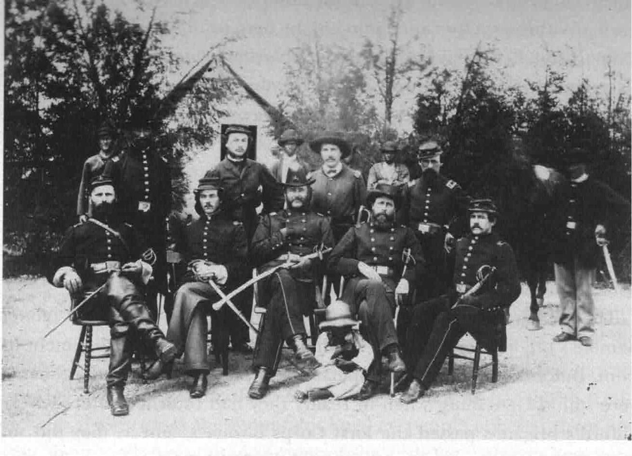 Colonel William Gamble (seated in center) and staff (Library of Congress)