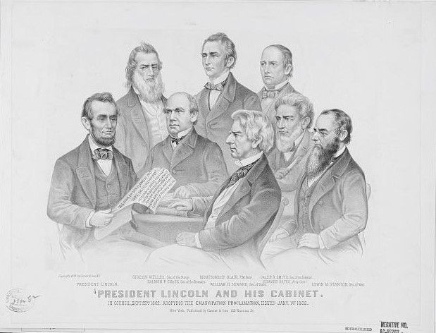 Lincoln & his Cabinet, 1863
(Library of Congress)
