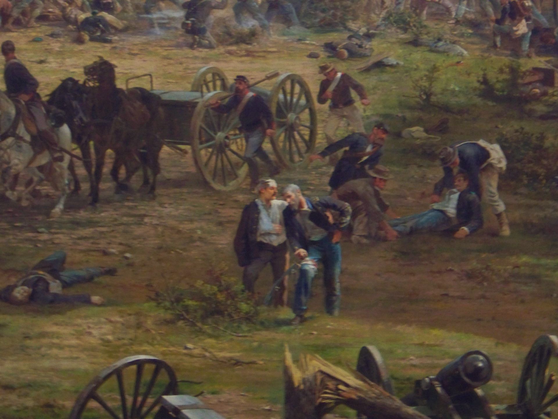 The Bird Brothers, as seen on  the Gettysburg Cyclorama (Author Photo)