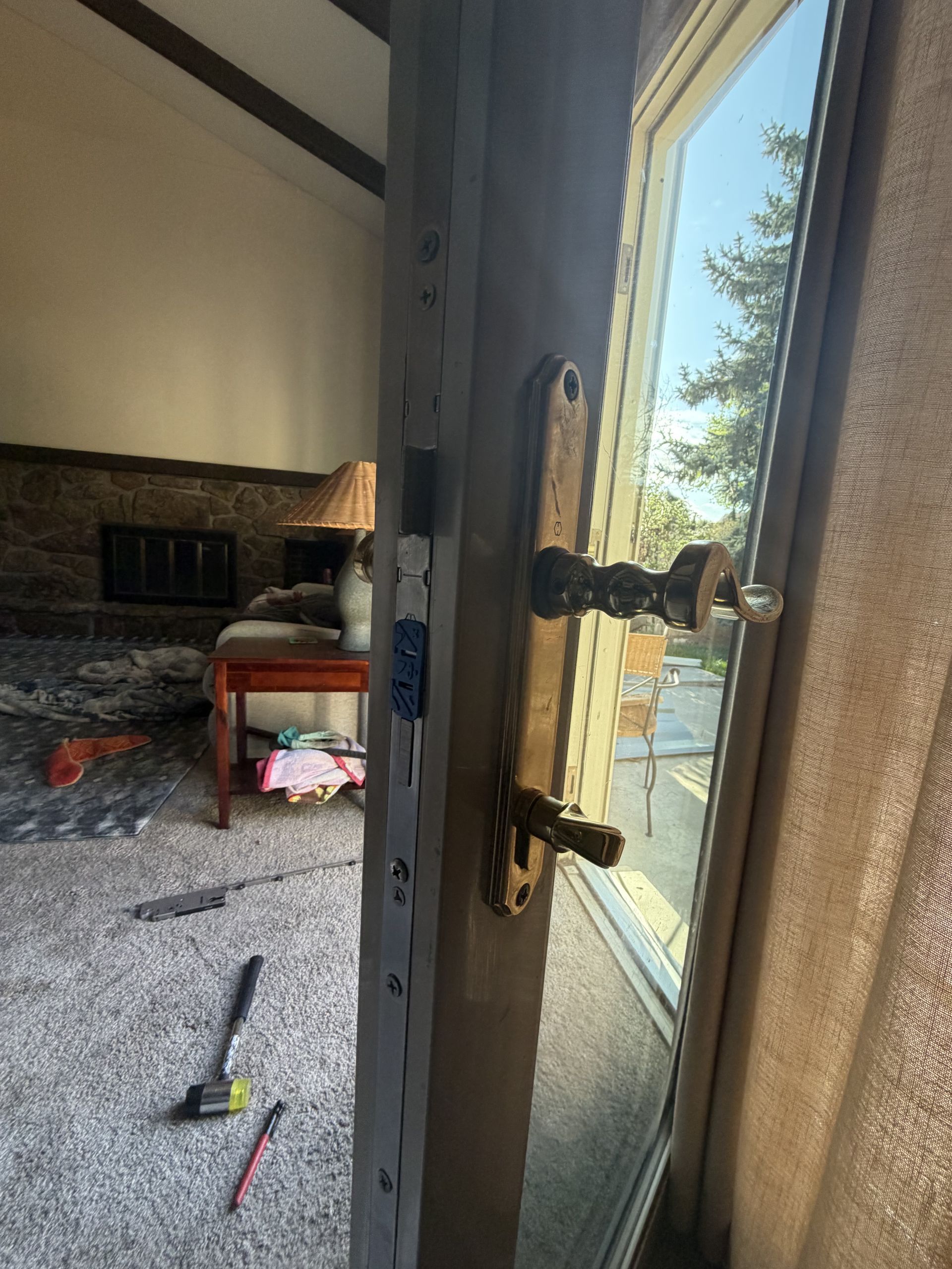 multipoint door lock system installed on residential entry door in Denver