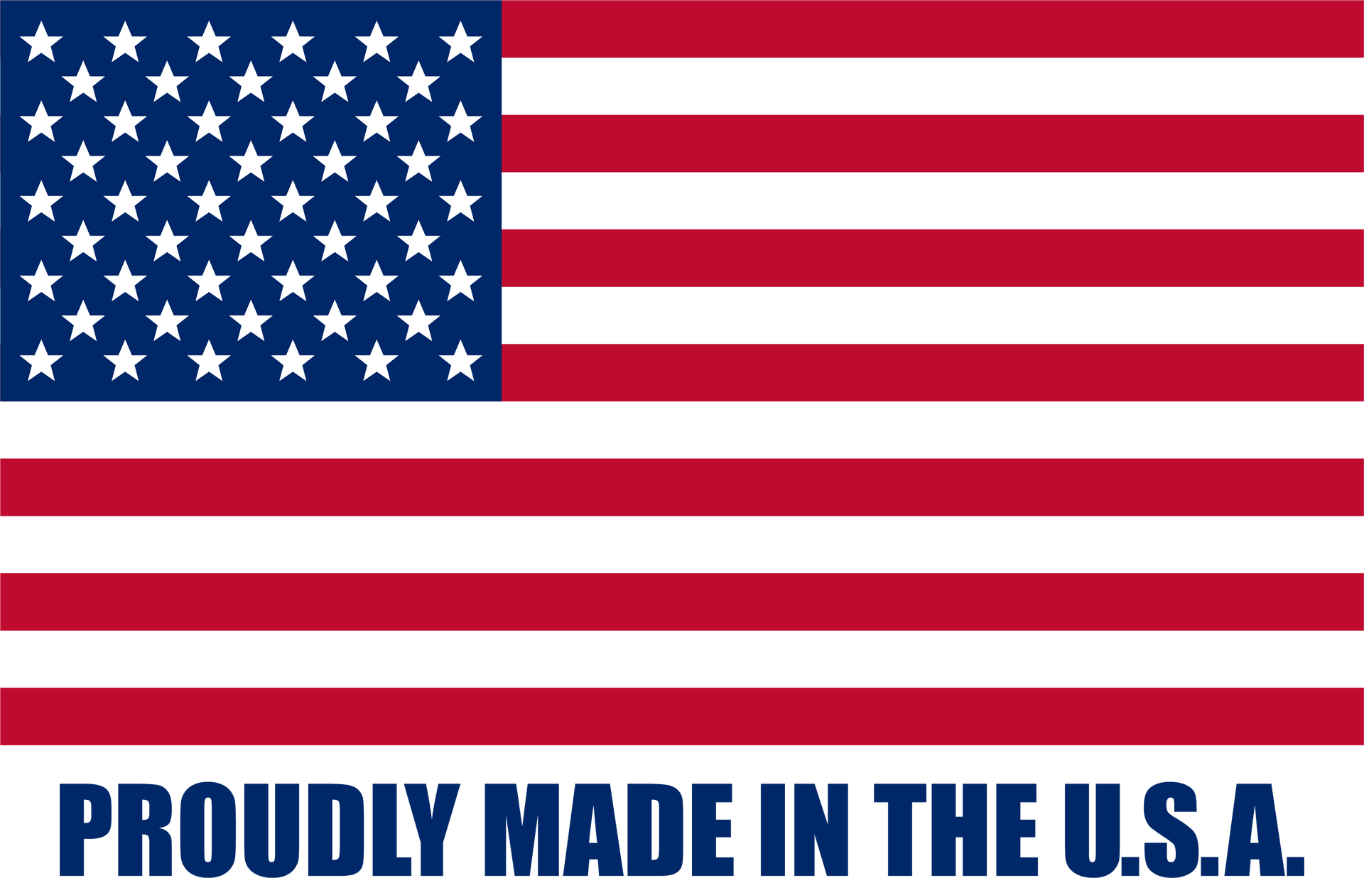 American flag with text 