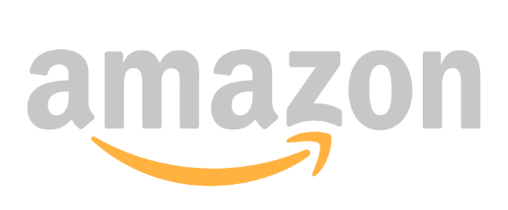 Amazon logo with grey text and orange arrow smiling from A to Z.