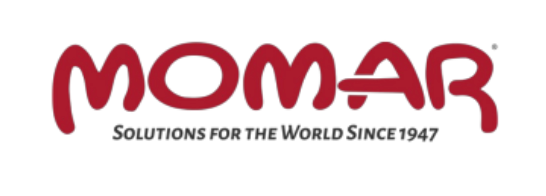 Momar logo with red text