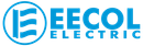 A logo for EECOL Electric with a stylized E in a blue circle.