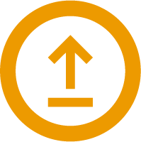 A green check mark in a black circle on a white background.