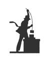 Chimney sweep silhouette