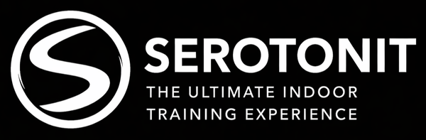 White Serotonit logo on a black background. Includes a stylized 