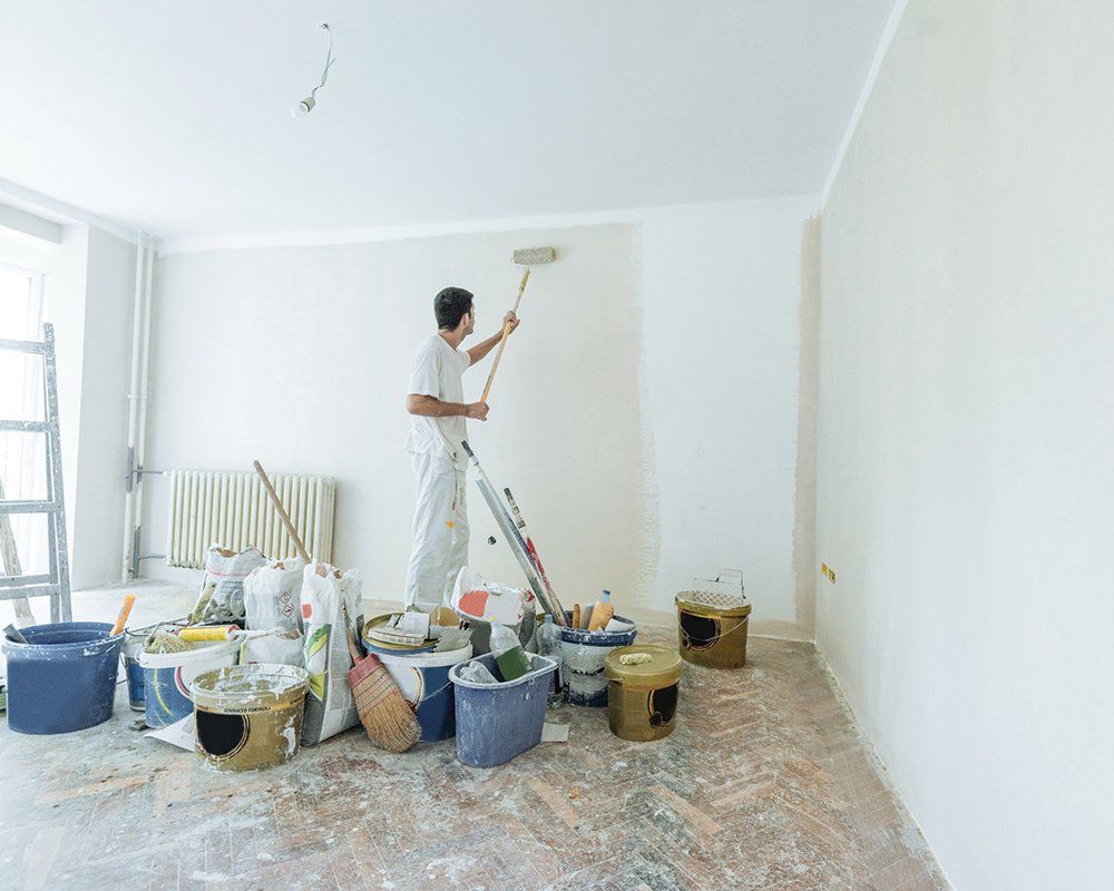Worker Repainting the Apartment — Bakersfield, CA — Larry Murphy Painting