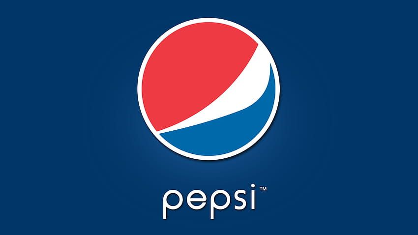 A pepsi logo on a blue background