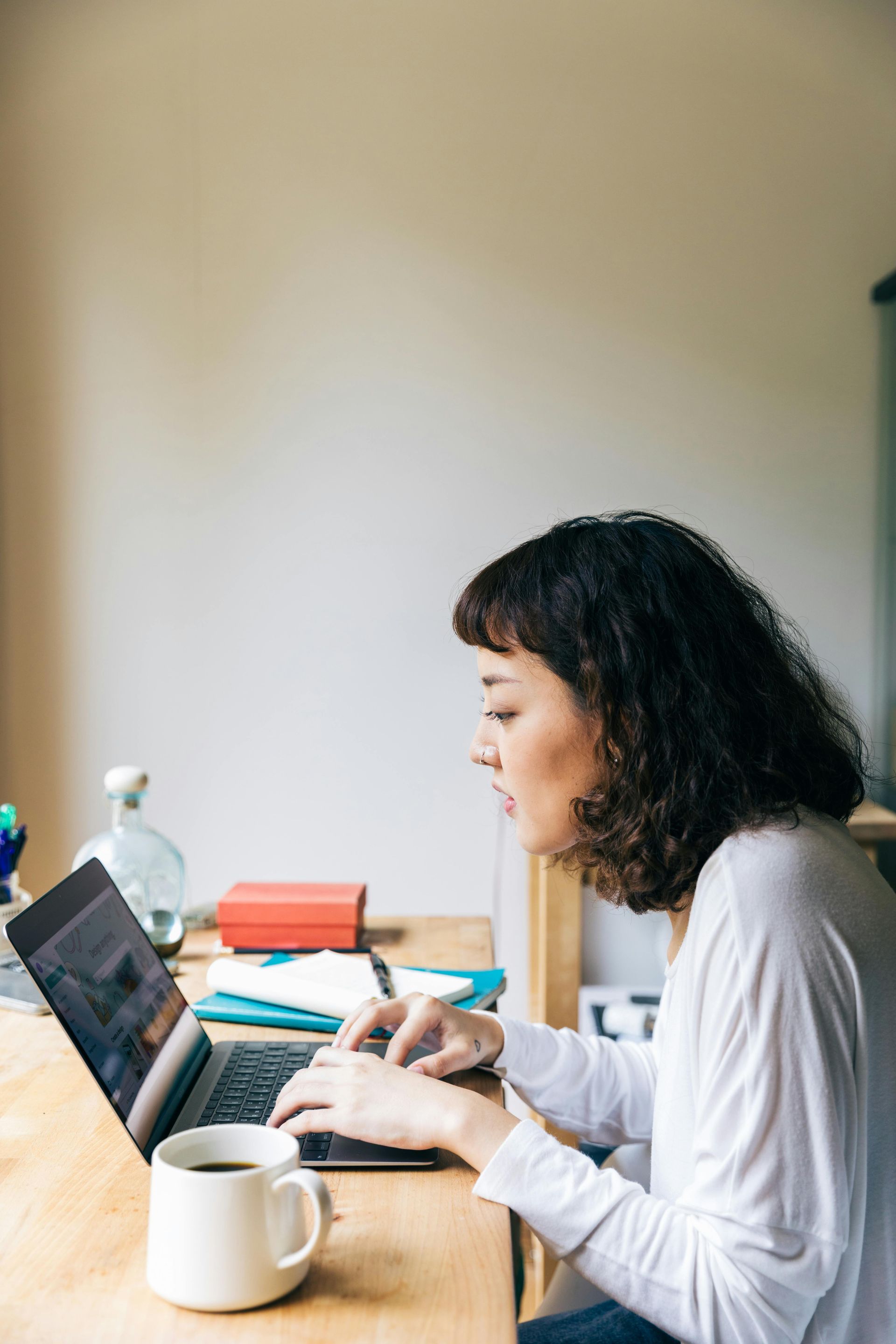 vrouw aan het werk