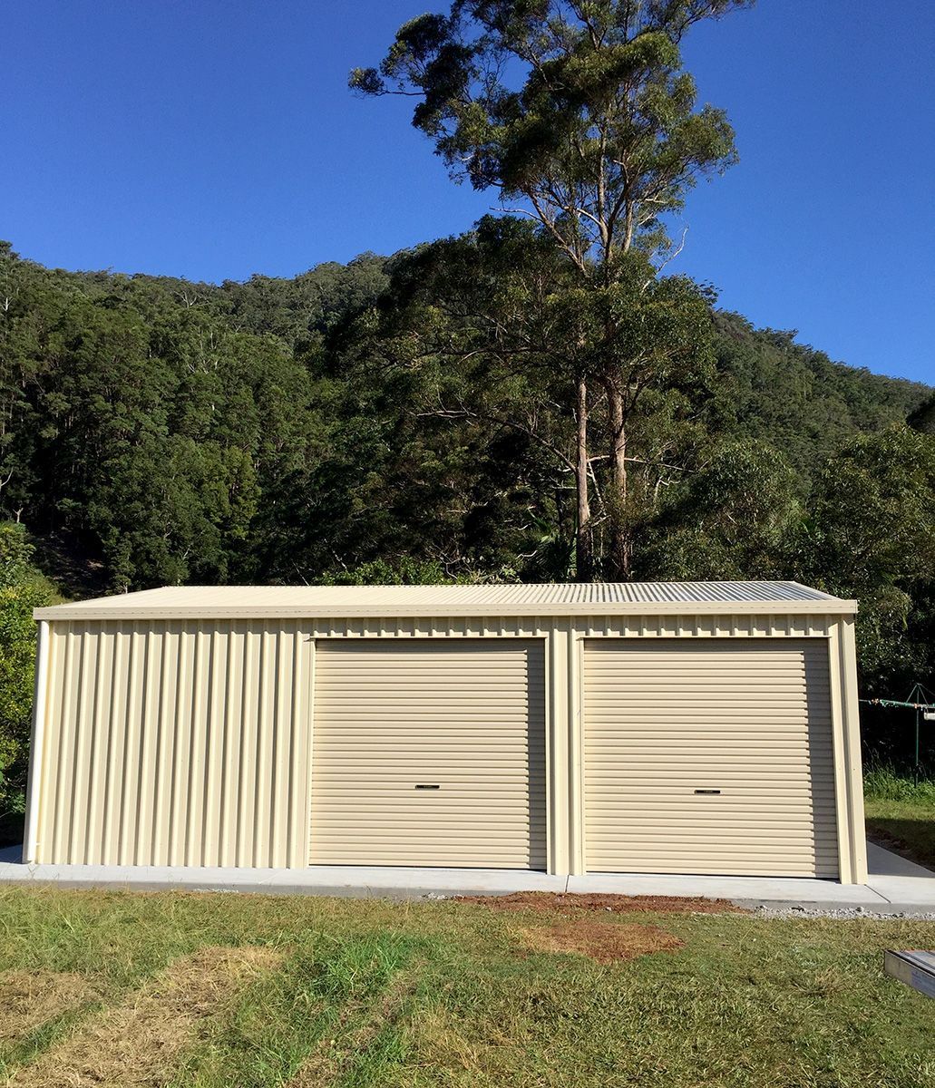 Garage shed in white — Northern Rivers Sheds in South Lismore, NSW