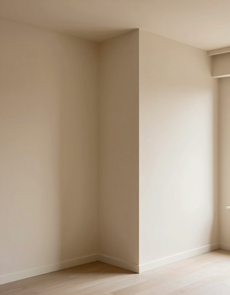 Interior con acabado de pintura impecable