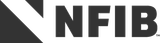 NFIB logo in black and white with a diagonal corner graphic