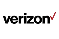 The verizon logo is black and red on a white background.