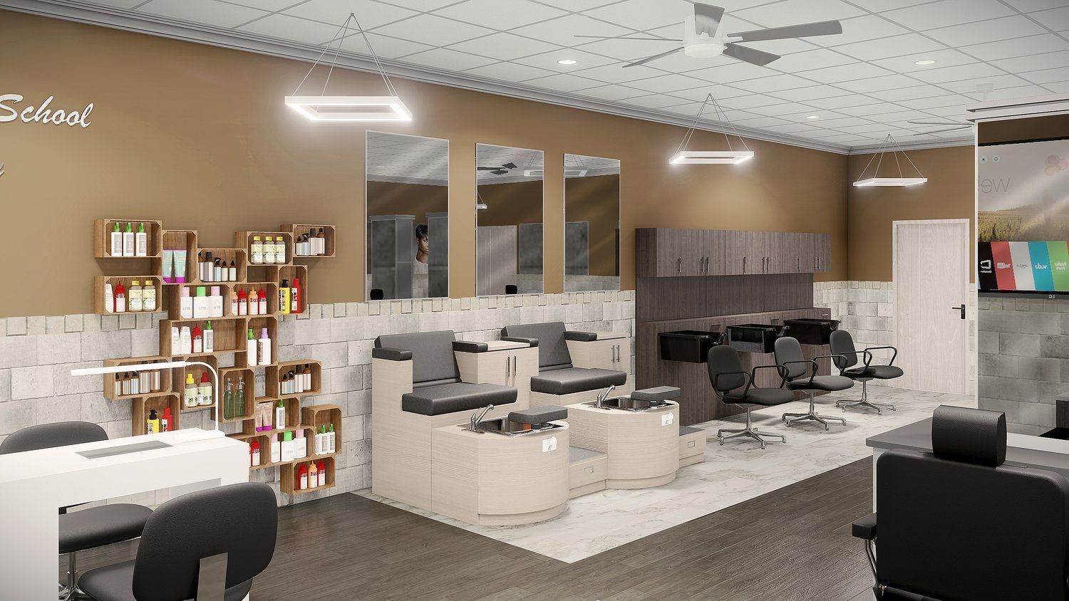 Cosmetology Academy renovation project by CTS Group, West Side High School, Newark, NJ