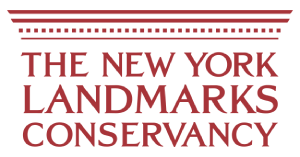 The New York Landmarks Conservancy logo: red text and crown above.
