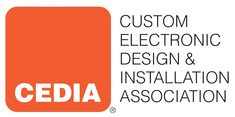 The logo for the custom electronic design and installation association