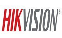 The logo for hikvision is red and gray on a white background.