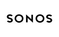 The sonos logo is black and white on a white background.