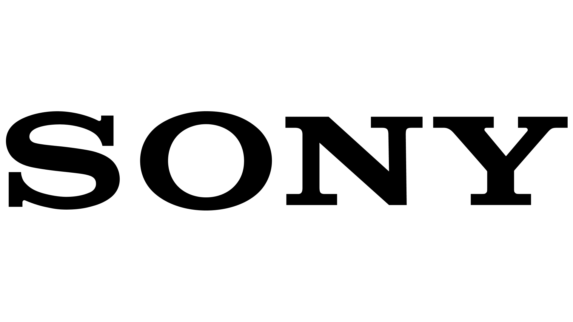 A black and white logo for sony on a white background