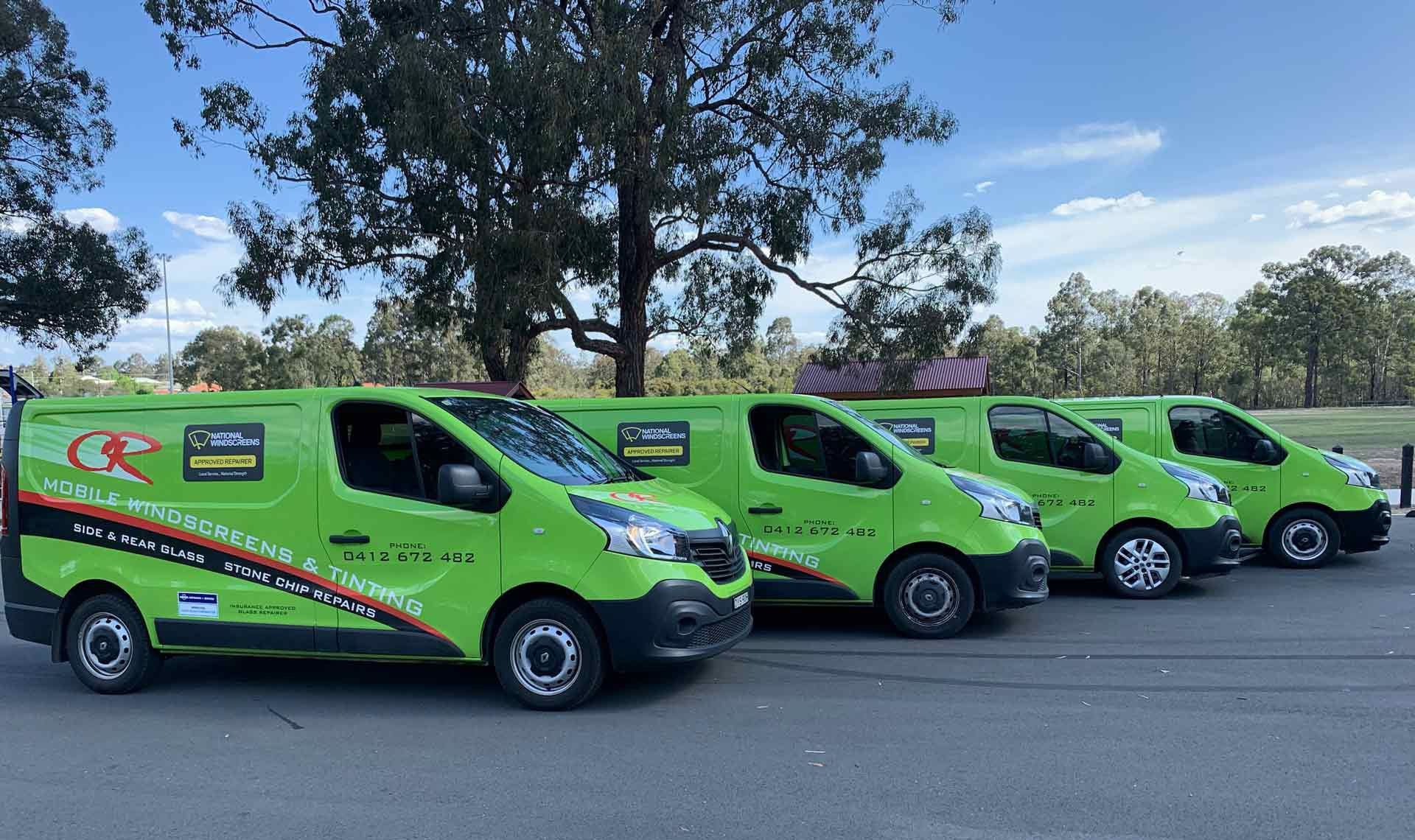 Close up of the Lane of Cars — Windscreen Repair Central Coast