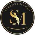 Logo con monogramma dorato «SM» su sfondo circolare nero con la scritta «Sperati Maran»