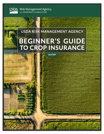 An aerial view of a usda risk management agency beginner 's guide to crop insurance.
