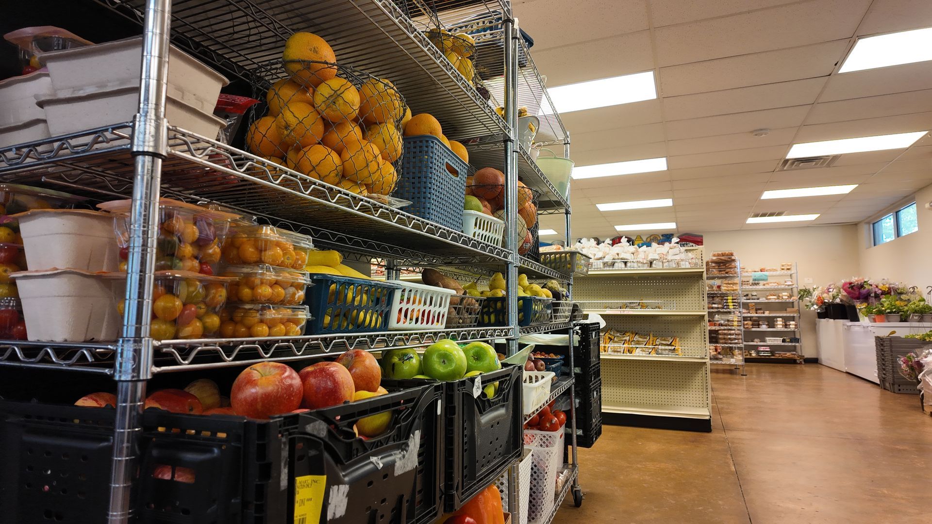 Full grocery shelves