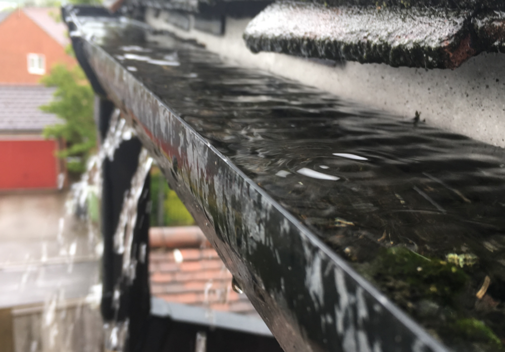 Overflowing gutters