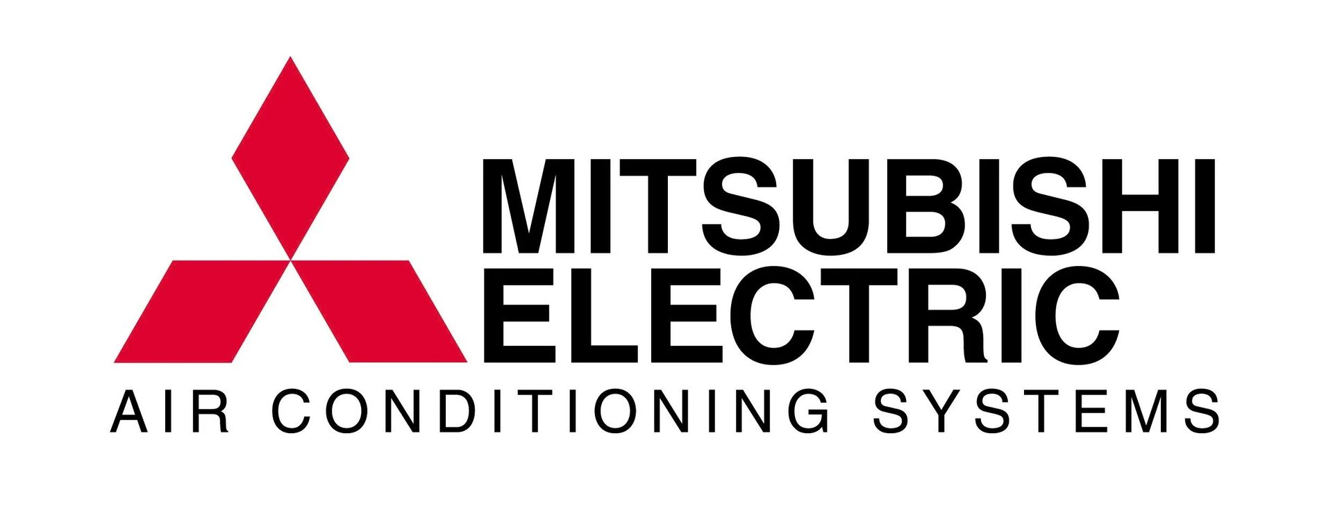 Mitsubishi Electric Air Conditioning Systems logo with three red diamonds next to black text.