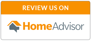 An orange and white button with the text