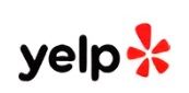 Yelp logo in black lowercase text with a red asterisk symbol