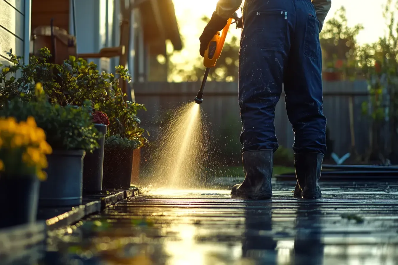 Professional pressure washing at home in Texas
