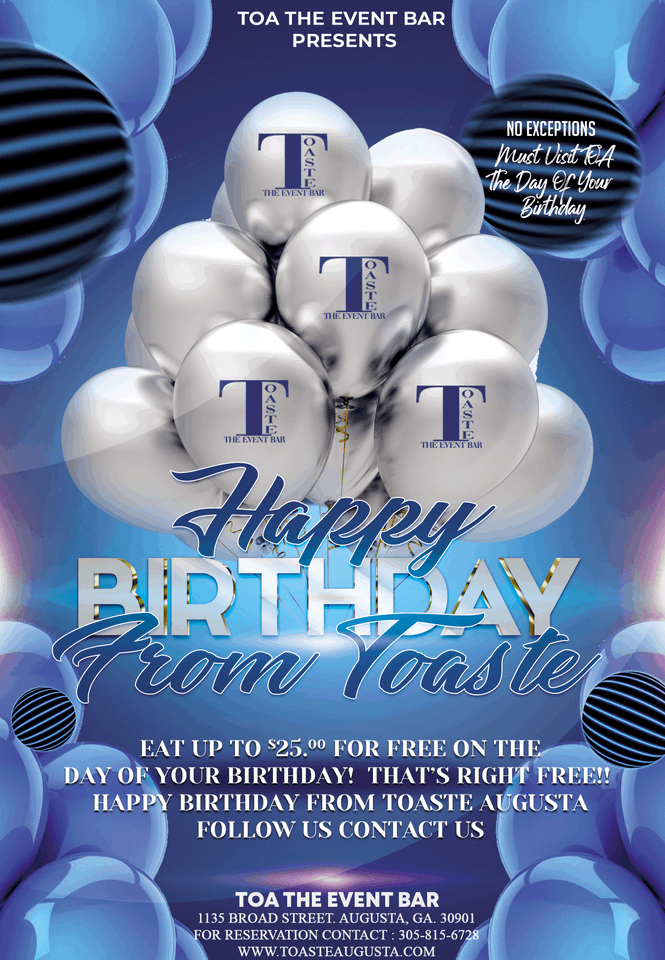 Happy Birthday From Toaste - Augusta, GA - Toaste