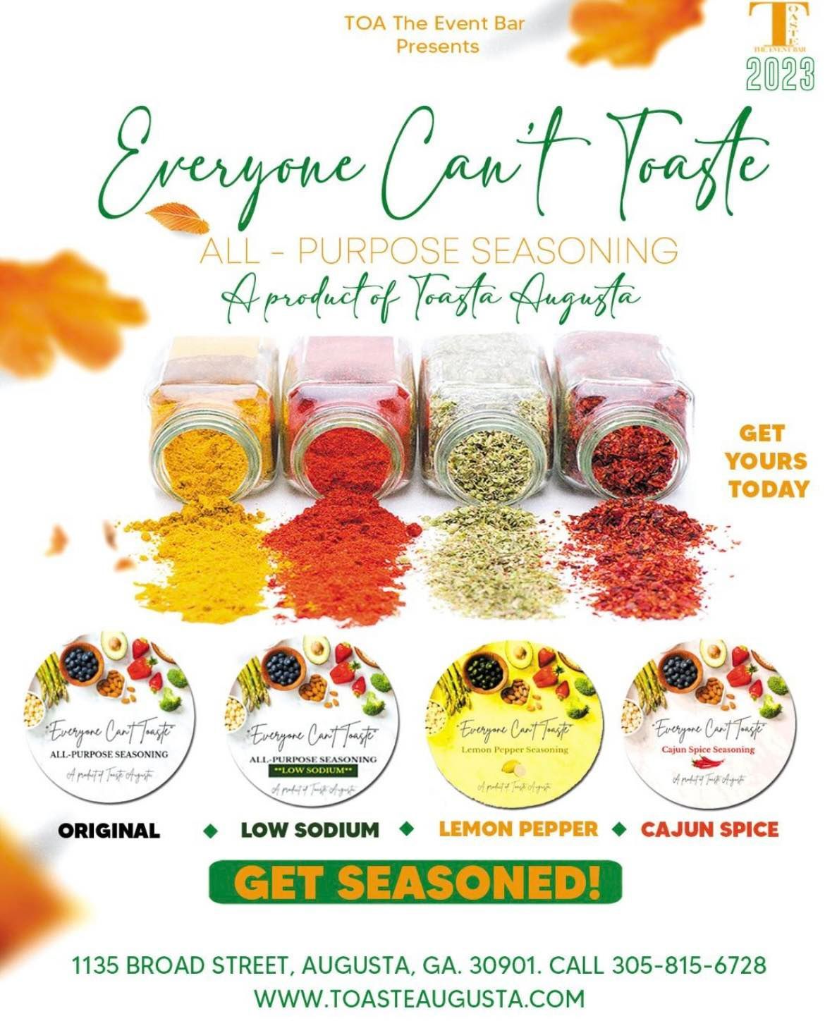 All Purpose Seasoning Poster — Augusta, GA — Toaste