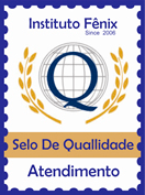 A logomarca do instituto fenix está em um selo postal.