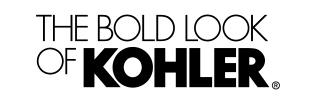 Le logo Kohler : « LE LOOK AUDACIEUX DE KOHLER » avec le nom de la marque en caractères noirs gras.