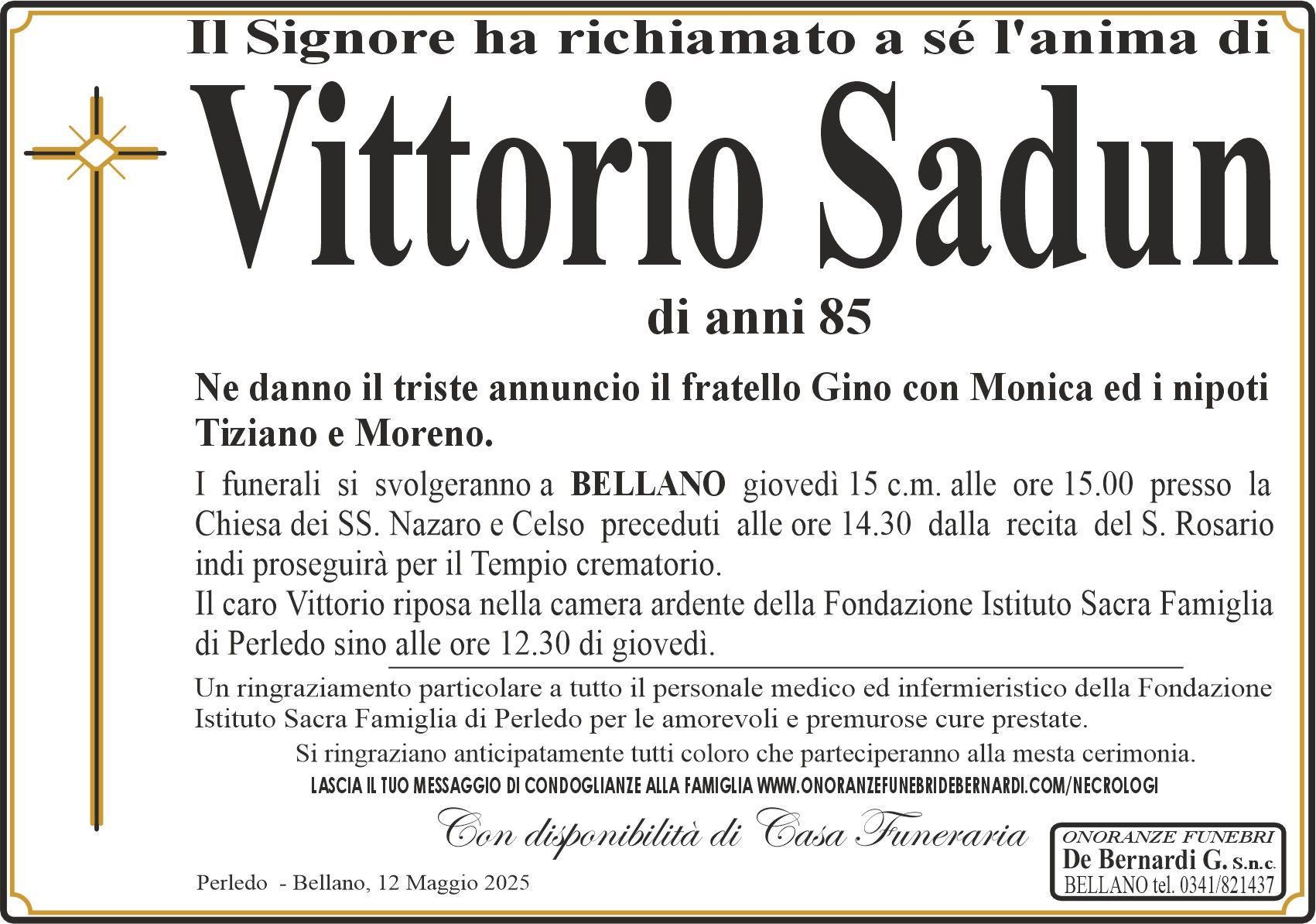 necrologi vittorio veneto da dalt