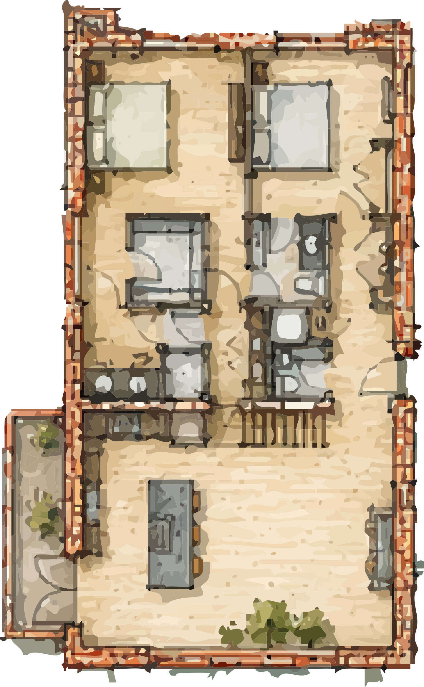 Rendered floor plan