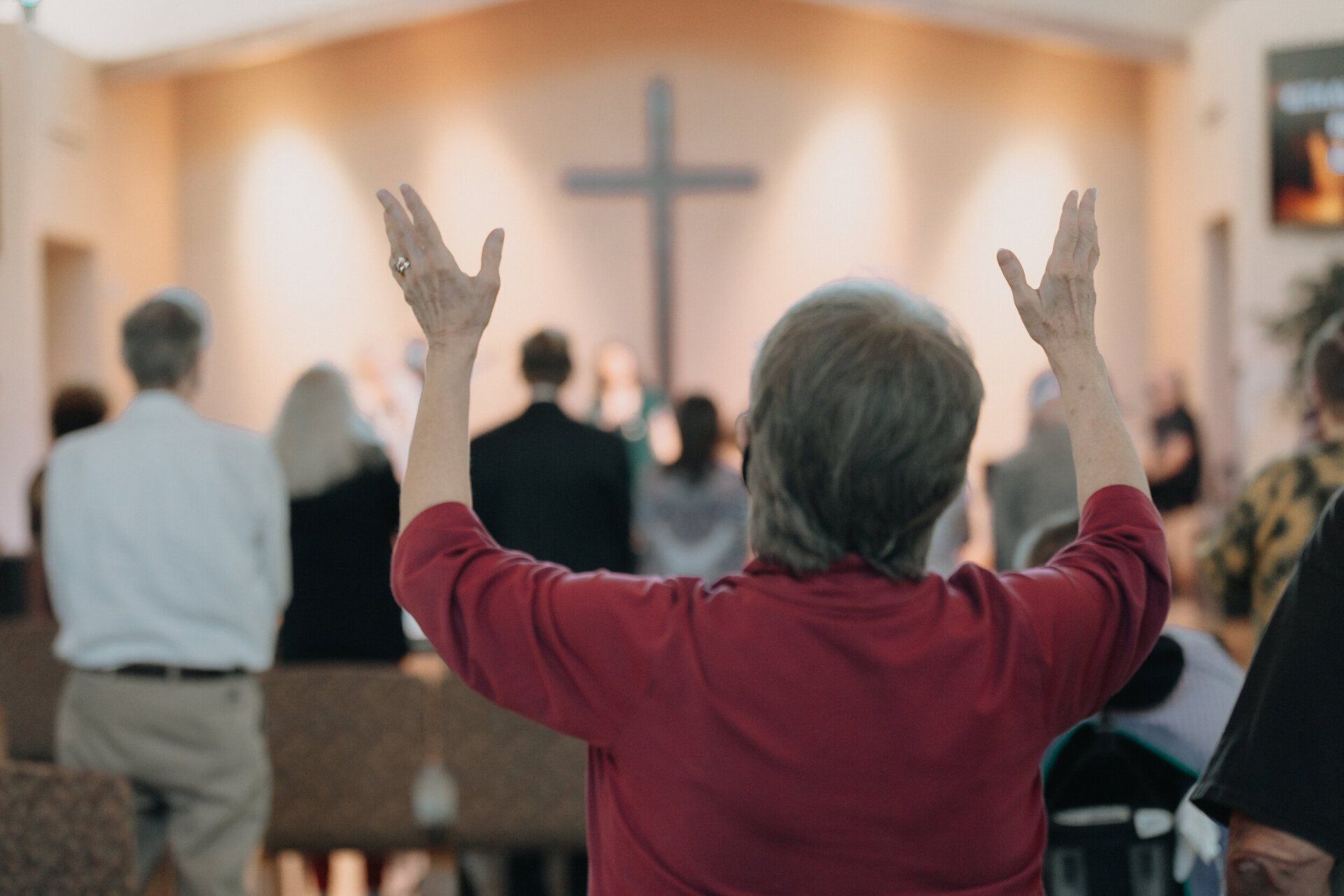 woman worshiping