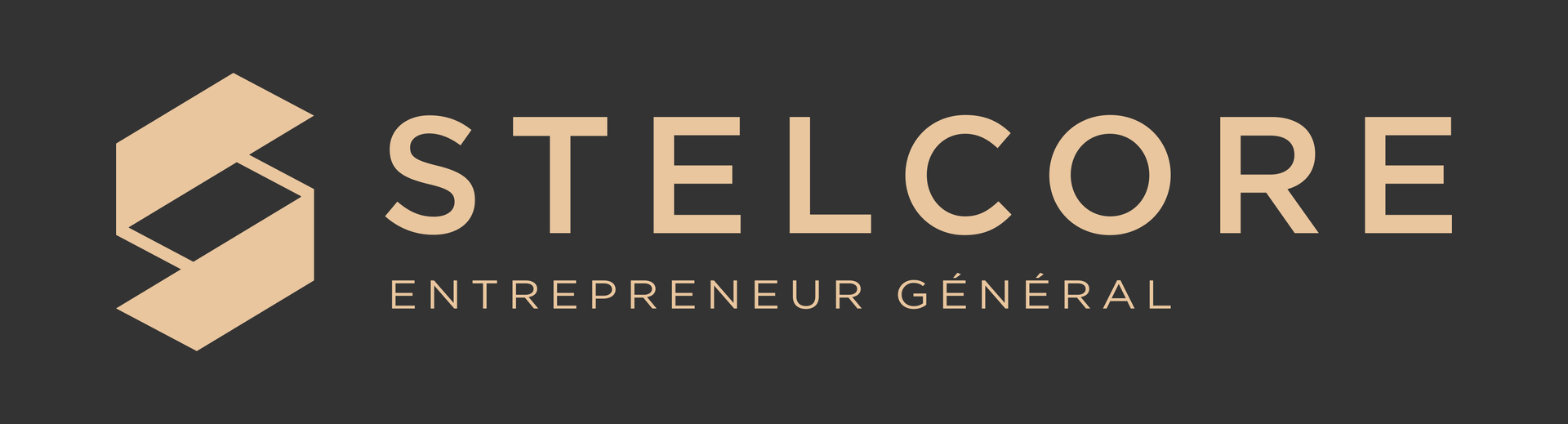 Le logo de stelcore est sur fond noir.