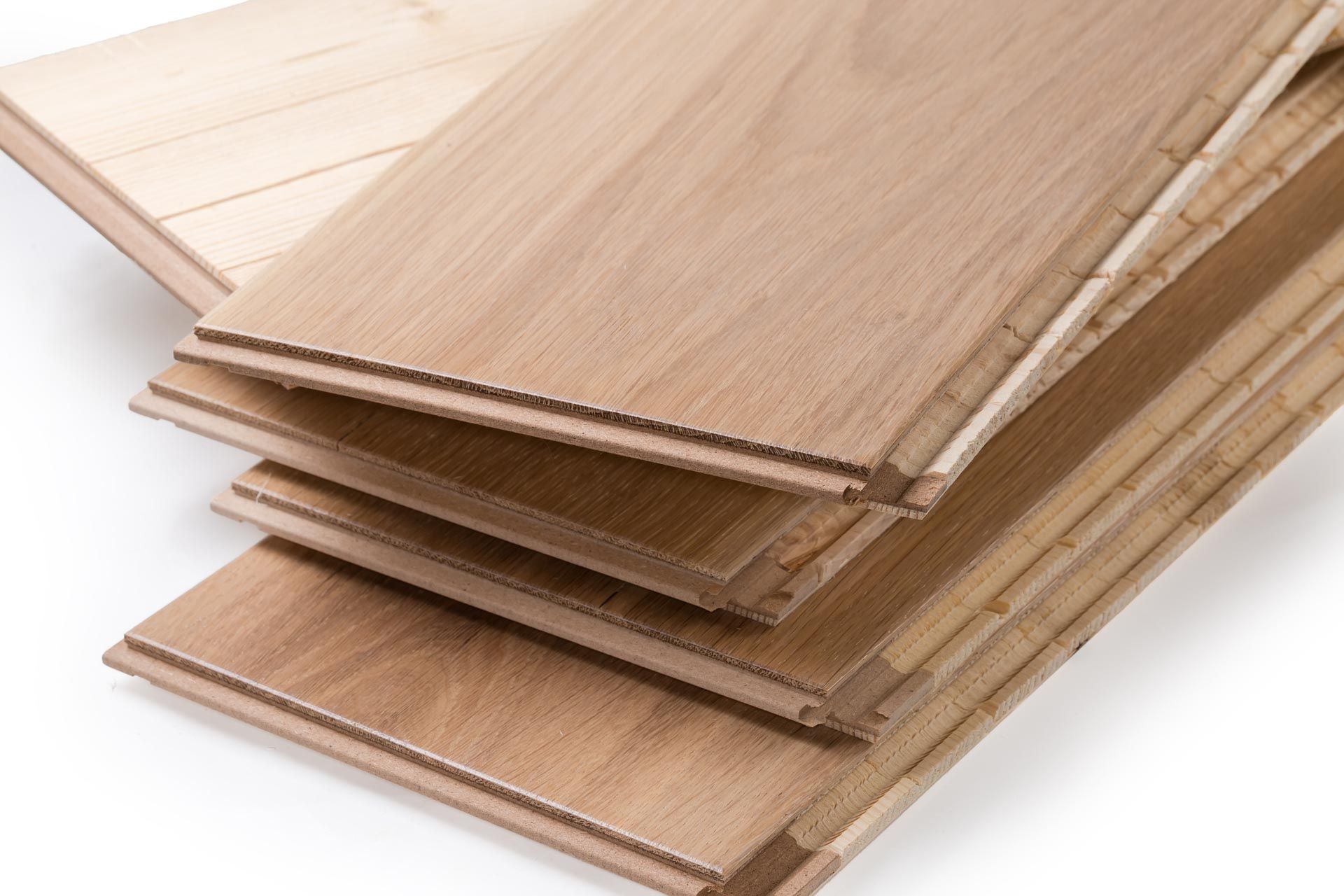 A stack of wooden boards are stacked on top of each other