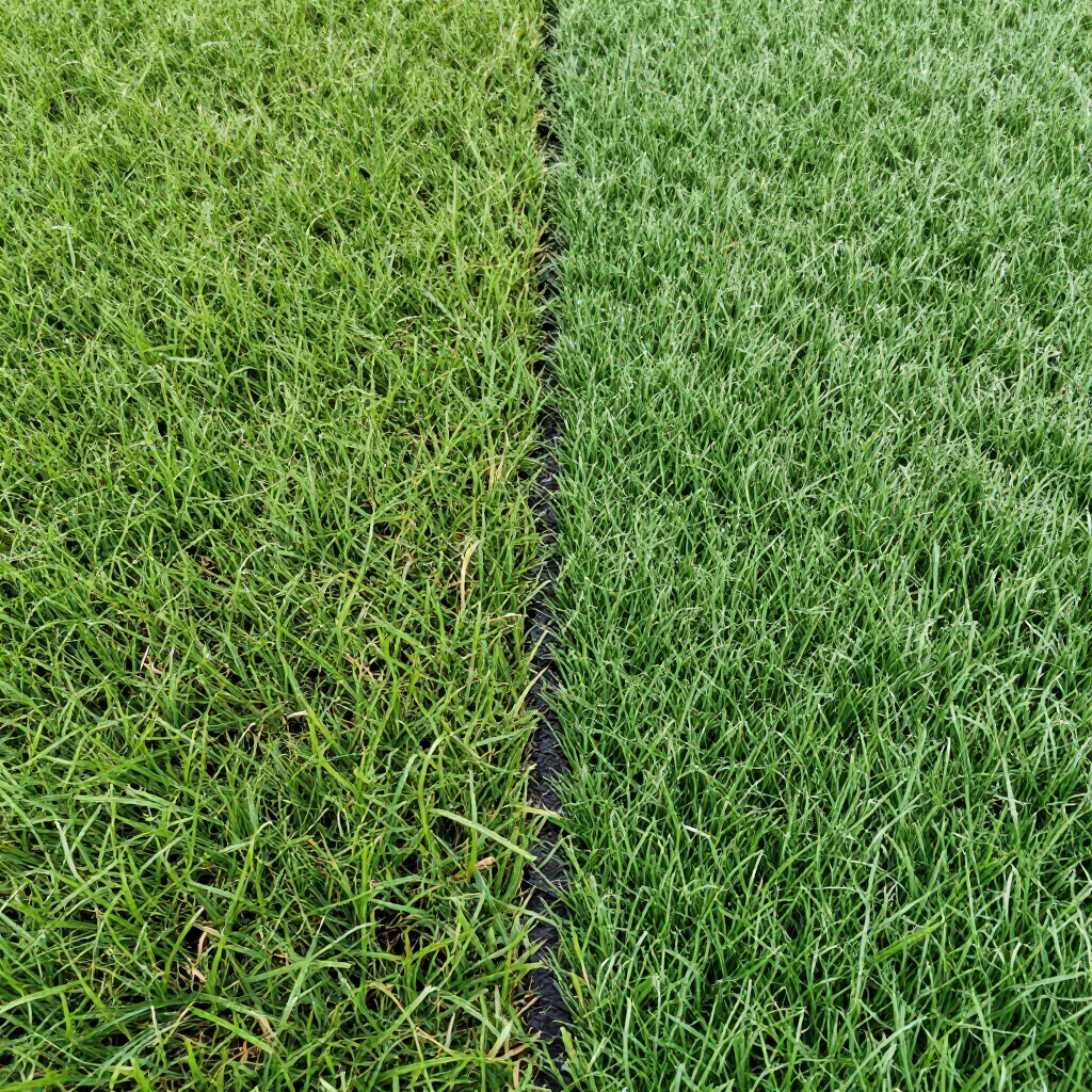 Texturas comparadas de pasto natural y sintético