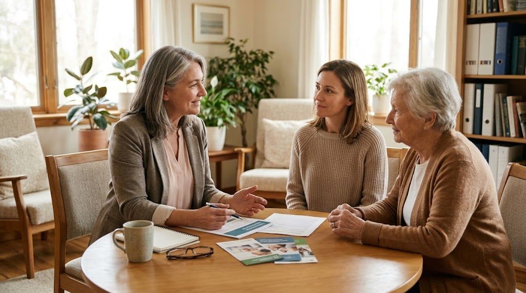 Senior care consultant with family