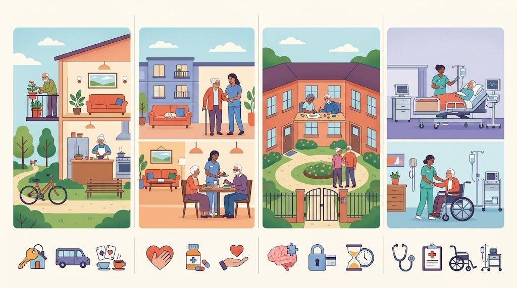 Comparison chart of senior living option