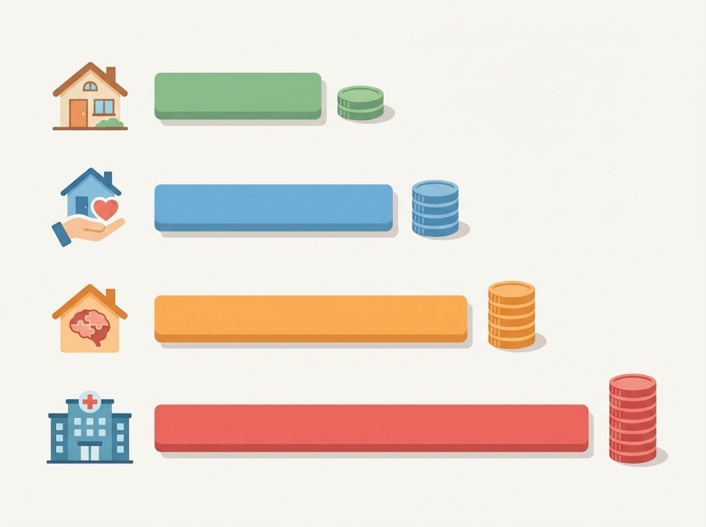 Chart comparing senior living costs
