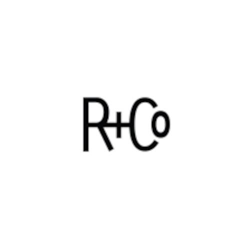 Black “R+Co” logo on a white background