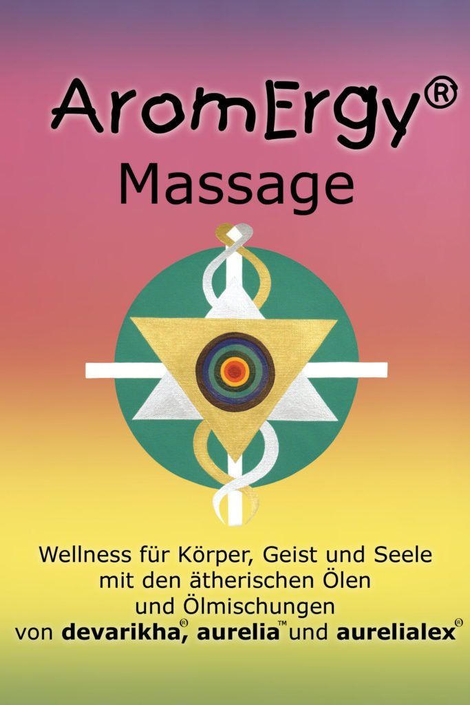 Ein Buch mit dem Titel Aromargie-Massage ist auf Deutsch geschrieben