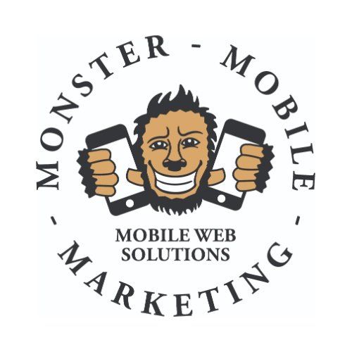 A smiling bigfoot holds two smartphones