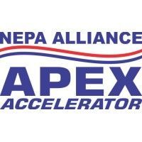 NEPA Alliance APEX Accelerator logo with blue and red lines.